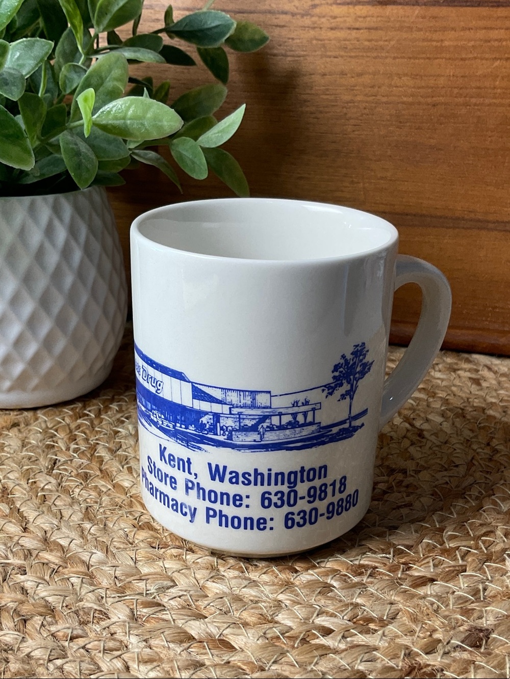 Vintage Payless Drug Kent WA Advertising Coffee Mug Pharmacy Store Promo Cup